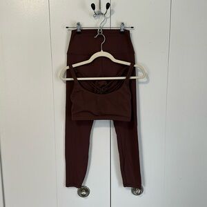 CRZ Yoga Set in Espresso Brown.